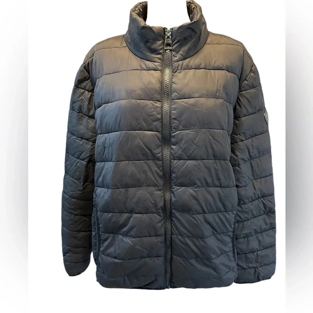 Guess Black Quilted Lightweight Packable Puffer Jacket Size XXL
